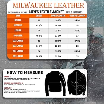 Milwaukee Leather MPM1793 Black Armored Mesh Motorcycle Jacket for